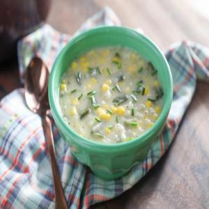 Leftover Mashed Potato Soup with Corn and Poblanos image