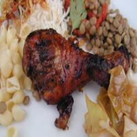 Grilled Chicken Legs With Pomegranate Molasses image