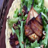 Roasted Bacon-Wrapped Pear Salad with Vinaigrette_image