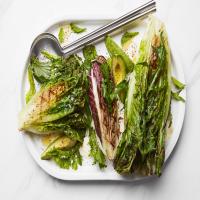 Grilled Lettuces with Crème Fraîche and Avocado_image