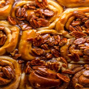 Butter Pecan Cinnamon Buns - Baker by Nature_image