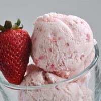 Easy, Eggless Strawberry Ice Cream image