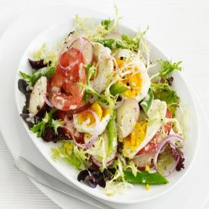 Green Bean and Egg Salad with Goat Cheese Dressing_image
