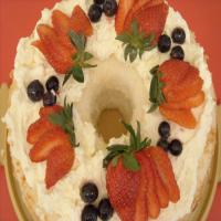 Strawberry Cream Angel Food Cake image