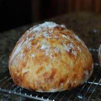 Crusty Bread In A Cast Iron Pot image