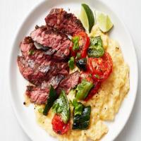 Southwestern Skirt Steak with Cheese Grits image