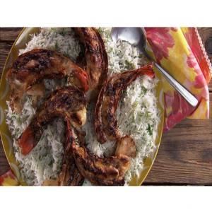Grilled Lobster Tail with Jerk Sauce and Coconut Rice_image