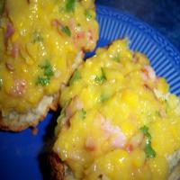 Creamed Corn, Parsley & Bacon on Muffins image