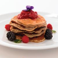 Flourless Pancakes With Berry Compote_image