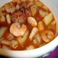 Portuguese Shrimp and Sausage Soup image
