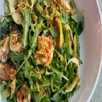 Warm Shrimp and Salad with Fennel and Arugula_image
