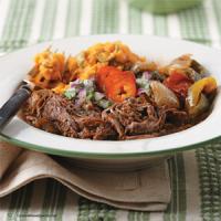 Cuban Flank Steak with Peppers & Tomatoes_image