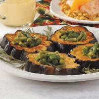 Squash Rings with Green Beans image