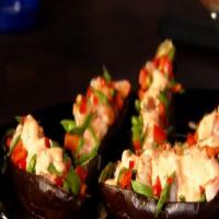 Japanese Eggplants with Sriracha Shrimp image