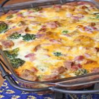 Ham and Broccoli Breakfast Casserole With Extra-Sharp Cheddar_image