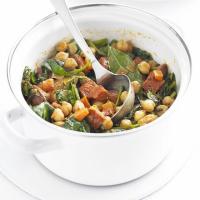 Chickpea, chorizo & spinach stew image