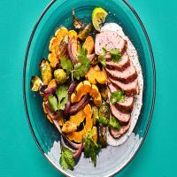 Ancho Chile Pork Tenderloin with Brussels Sprouts and Squash image
