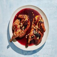 Pomegranate-Glazed Chicken with Buttery Pine Nuts image