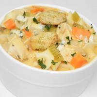 Creamy Buffalo Chicken Noodle Soup image