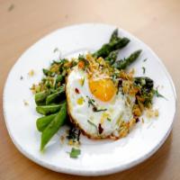 Pan-Roasted Asparagus with a Crispy Fried Egg image