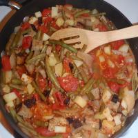 Albanian Stewed Green Beans and Potatoes With Smokey Seitan_image