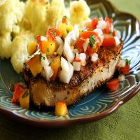 Grilled Pork Chops with Fresh Nectarine Salsa image