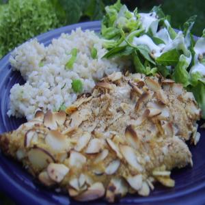 Almond-Crusted Chicken With Scallion Rice_image