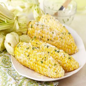 Fresh Corn with Lemon-Basil Parmesan Butter_image