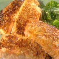Cashew-Crusted Salmon with Bok Choy image