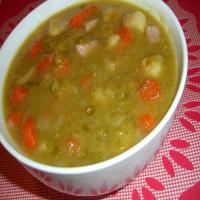 Smoky Split Pea and Root Vegetable Soup image
