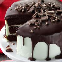 Mint-Frosted Chocolate Cake image