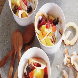Whipped Yogurt with Pineapple and Dried Fruit image