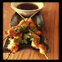Vietnamese Chicken Skewers with dipping sauce image