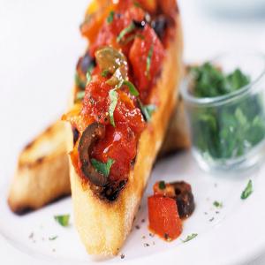 Roasted Tomato & Olive Bruschetta image