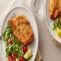 Chicken Schnitzel with Arugula and Tomato Salad (Cooking for 2) image
