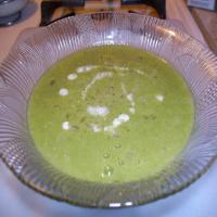 Broccoli and Leek Soup With Croutons (Low Fat)_image