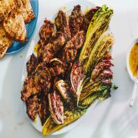Grilled Short Ribs and Lettuces with Mustard-Orange Dressing_image
