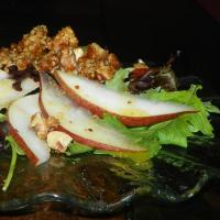 Candied Pecan, Pear, and Leafy Green Salad image