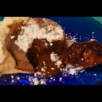 Chocolate Lava Cake with Coconut and Almond_image