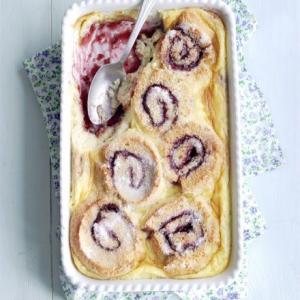 Roly-poly bread & butter pud image