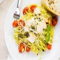 Angel Hair Pasta and Chicken with Pesto Sauce image