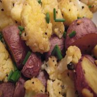 Roasted Potatoes and Cauliflower With Chives image
