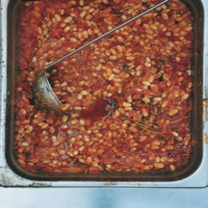 Slow-Cooked Tomato and Herb White Beans Recipe | Epicurious.com_image