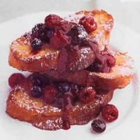 Challah French Toast with Berry Sauce image