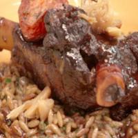 Oven Roasted Lamb Shanks with Roasted Tomatoes and Toasted Orzo_image