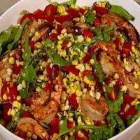 Grilled Corn Salad with Marinated Shrimp image