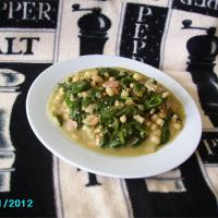 Navy Beans and Greens with Bacon and Garlic image