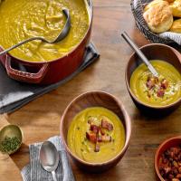 Hearty Split Pea Soup With Bacon_image