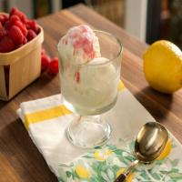 No Churn Lemon Ice Cream with Raspberry Swirl_image