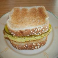 Mothers Scrambled Egg and Dill Pickle Sandwich image